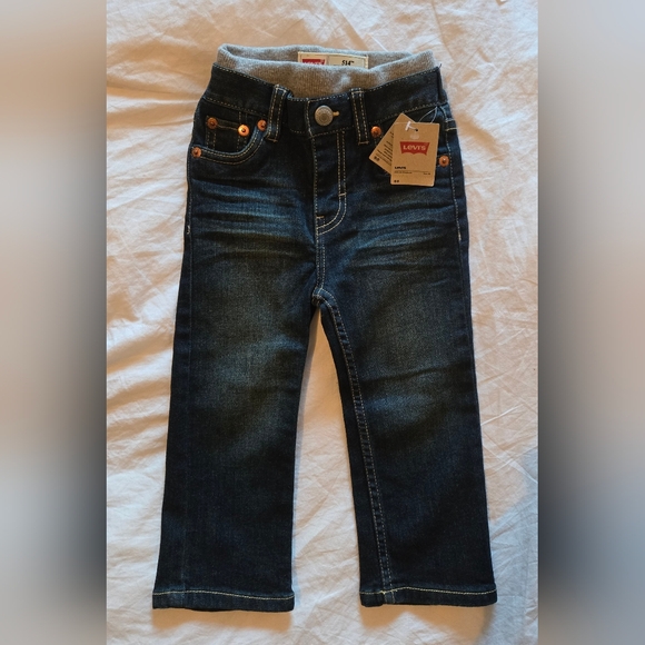 NWT - Levi's 514 Straight fit jeans with grey rib-knit waistband; Size: 18m - Picture 11 of 11